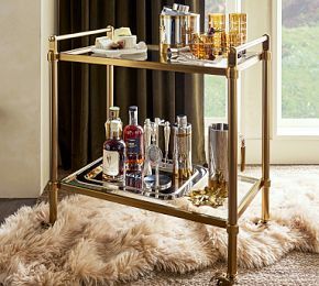 Everson Metal Bar Cart (31.5") | Pottery Barn (US)