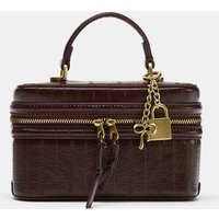 Zara - Charm Vanity Bag - Burgundy Red - One Size Only - Woman | Zara US