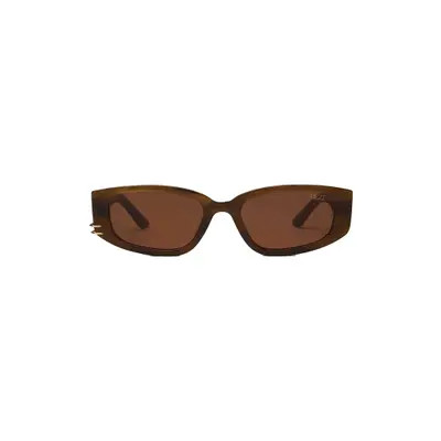 DEZI Cuffed 53mm Square Sunglasses in Limestone /Amber /Silver at Nordstrom | Nordstrom