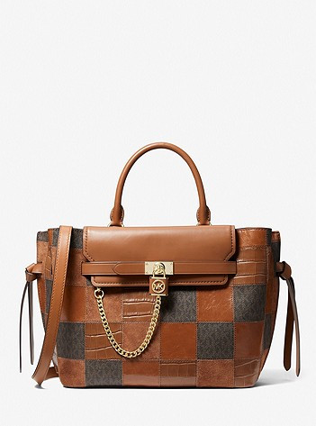 Hamilton Legacy Large Logo and Leather Belted Satchel | Michael Kors US