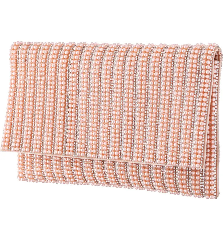 Nina Crystal & Imitation Pearl Embellished Clutch | Nordstrom | Nordstrom