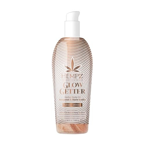 Hempz Glow Getter, Hydrating Body Oil with Shimmer 6.76 oz. | Amazon (US)