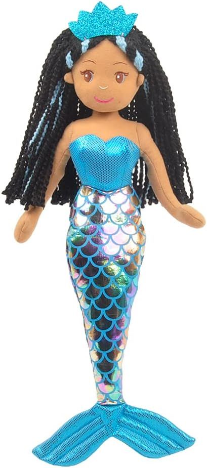 Linzy Toys,Aria Mermaid Doll, Soft Plush Mermaid, Blue, 18" Mermaid Toys for Little Girls, Sirena... | Amazon (US)
