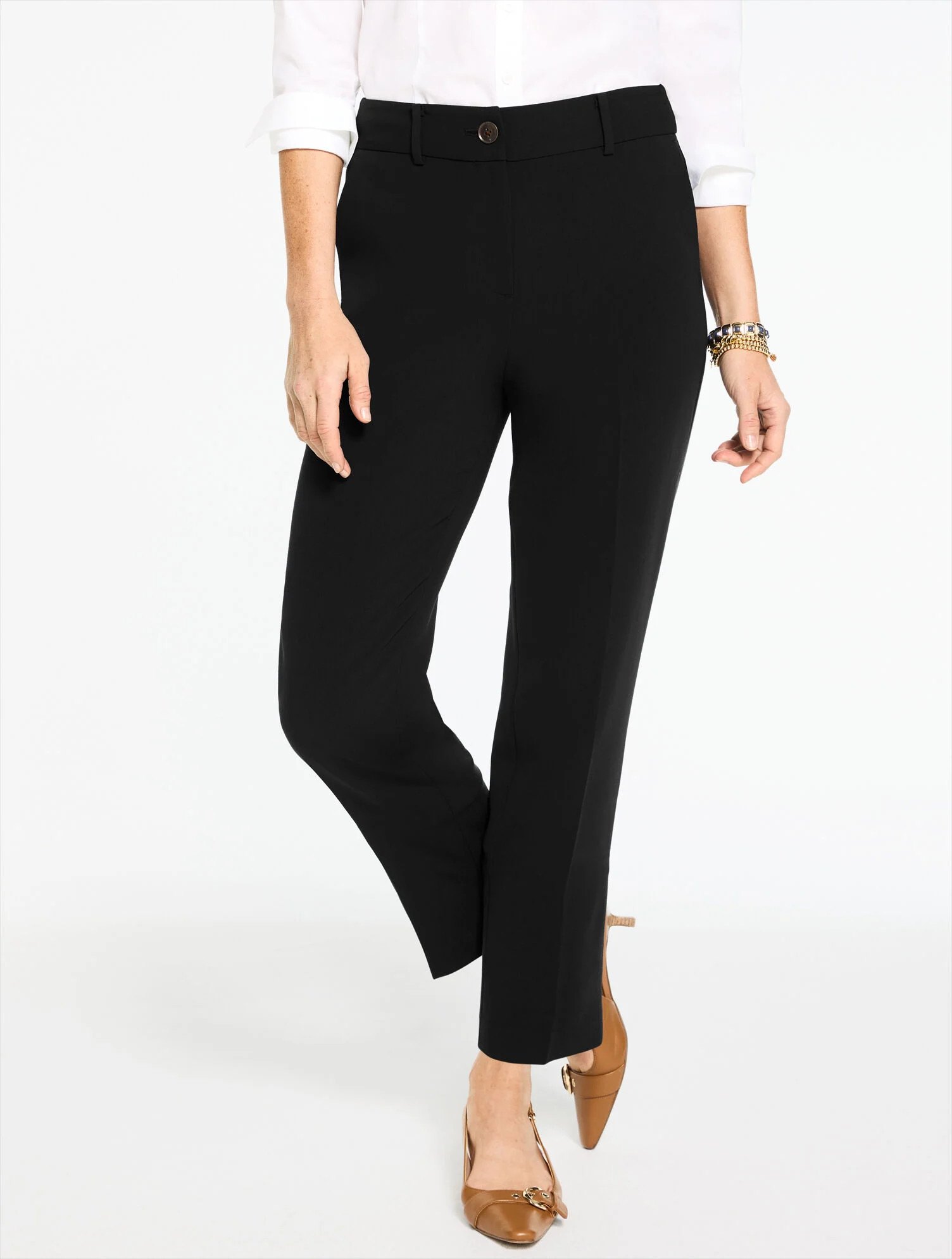 Straight Leg Easy Travel Pants | Talbots