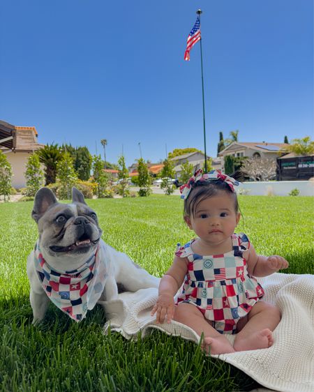 #dblcpatriotic #dblcpartner #dreambiglittleco #ltkfamily  4th of July Memorial Day American flag patriotic matching outfits baby frenchie 