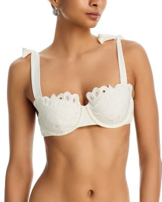 SIMKHAI Sofie Embroidered Bikini Top | Bloomingdale's Women | Bloomingdale's (AU)