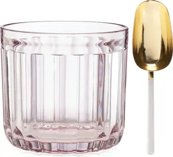 kate spade new york park circle rose glass ice bucket & scoop | Nordstrom | Nordstrom