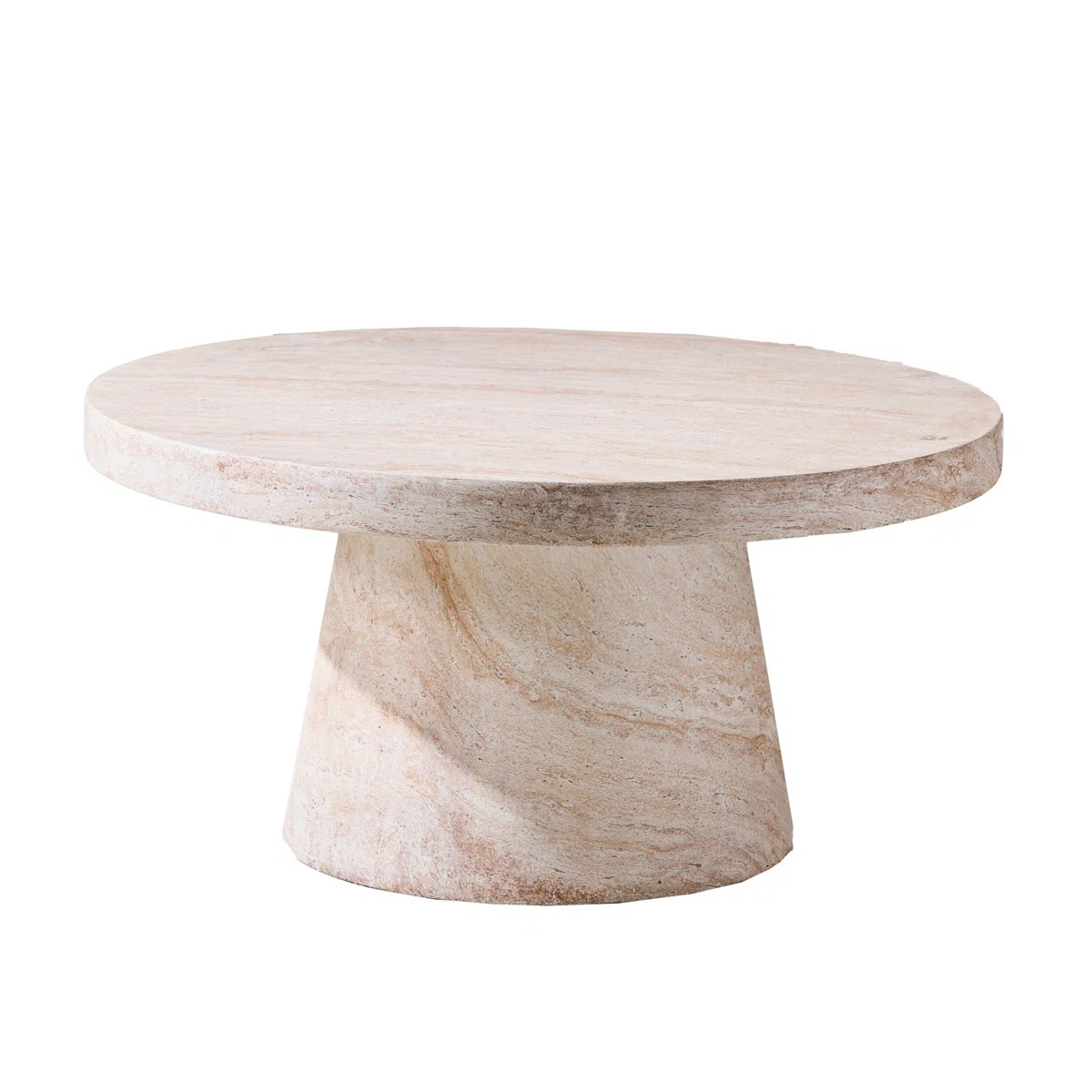 W31.5'' X H14.9'' Magnesium Oxide Faux Marble Outdoor Round Coffee Table | Wayfair North America