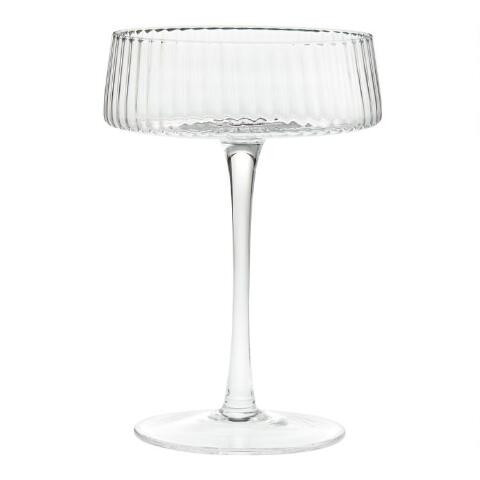 Daphne Ribbed Coupe Glass | World Market