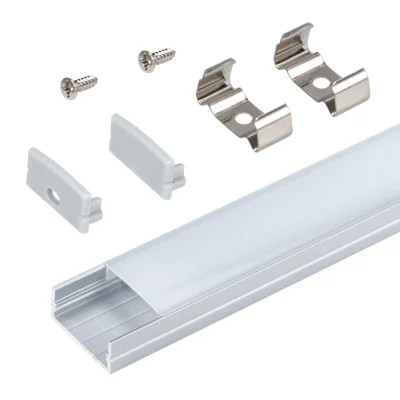 LED Tape Light Mounting Channel, Wide Surface Mount, Silver | Wayfair North America