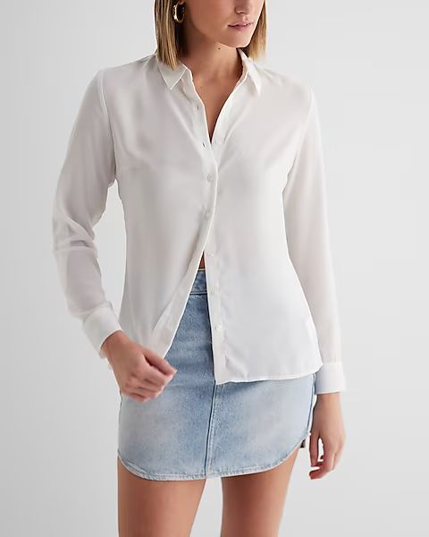 Slim Convertible Sleeve Portofino Shirt | Express