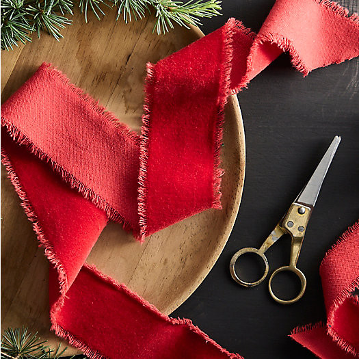 Antiqued Frayed Velvet Ribbon | Terrain