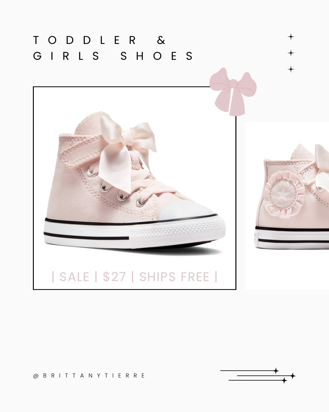 Toddler girl bow sneakers sale! These girl’s sneakers would be great for back to school! 🎀 Comes in toddler and kids sizes. | Currently on sale and ships free!

Toddler shoes, girls sneakers, toddler tennis shoes, back to school shoes, back to school outfit, pink sneakers, bow sneakers, bow shoes, girls converse, toddler Chuck Taylor’s, ruffle shoes, affordable shoes, toddler girl outfit, girls outfit, Kohls

#LTKSaleAlert #LTKShoeCrush #LTKKids