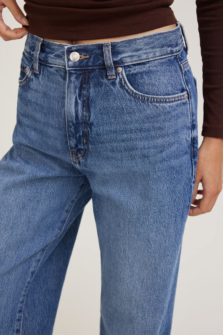 Sydney Mid Rise Baggy Fit Jeans | Dynamite Clothing