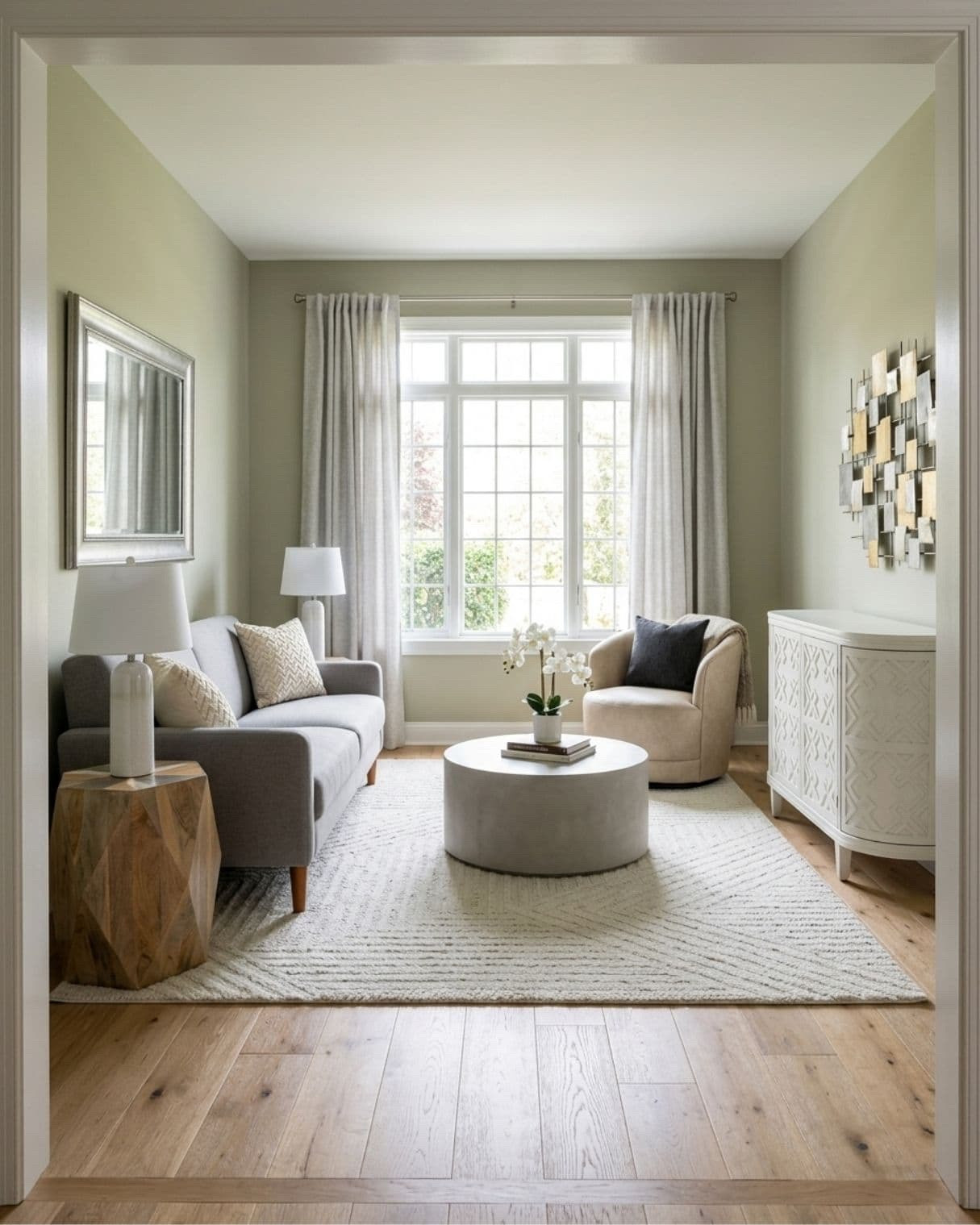 Elegant White and Grey Living Room Design With Gold Accents

#livingroomdesign #neutrallivingroom #livingroom #livingroominspo #modernhomedecor

The mood board features furniture & decor from Wayfair and At Home. The mockup is an approximation of how this mood board design could look in a home.

#LTKHome