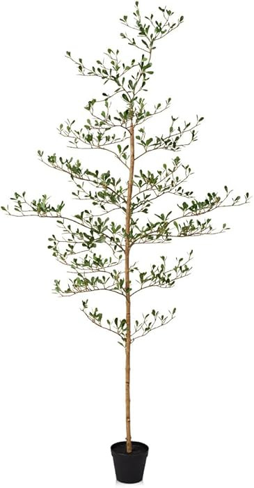 Artificial Black Olive Tree 6FT Indoor Outdoor Decor Faux Plants - Real Wood Trunk Fake Tree with... | Amazon (US)
