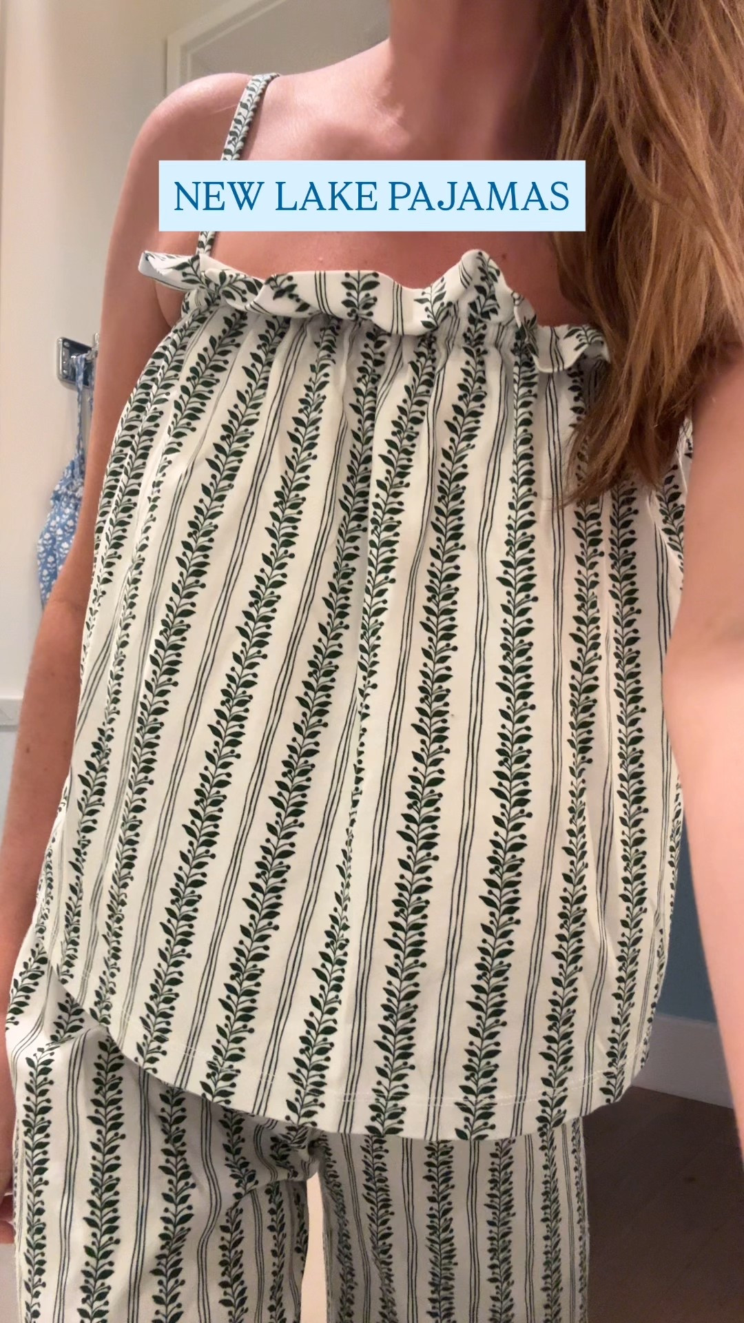 Wearing size XS! This particular fabric doesn’t shrink a lot 