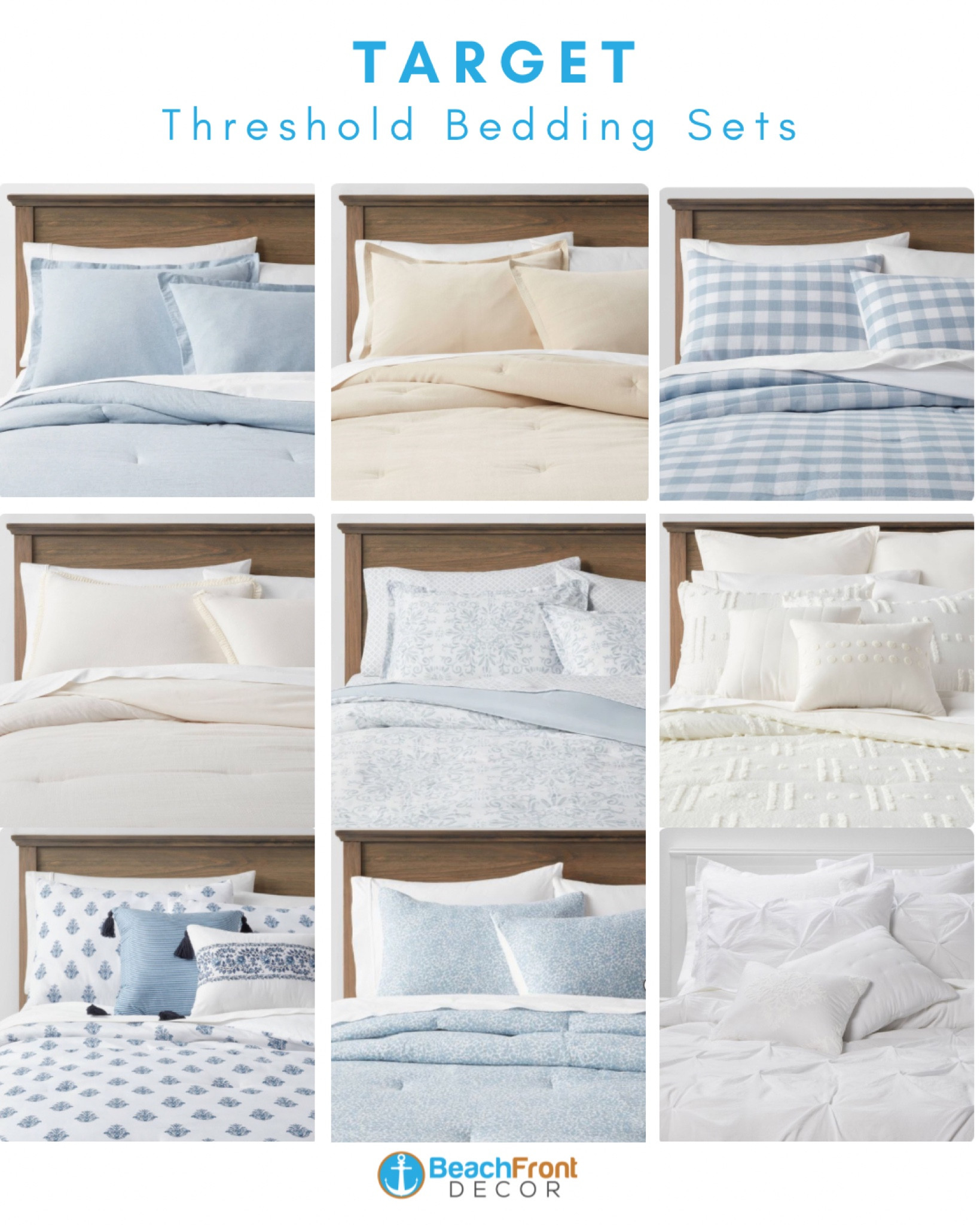 Budget friendly blue & white bedding sets from Target that would look beautiful in a beach or coastal-style home 🩵



#LTKhome