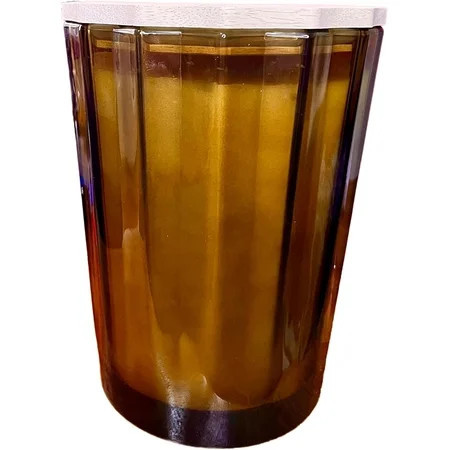 Sand + Fog 57 oz. Scalloped Candle with Rubber Wood Lid -Teak Tabacco | Walmart (US)