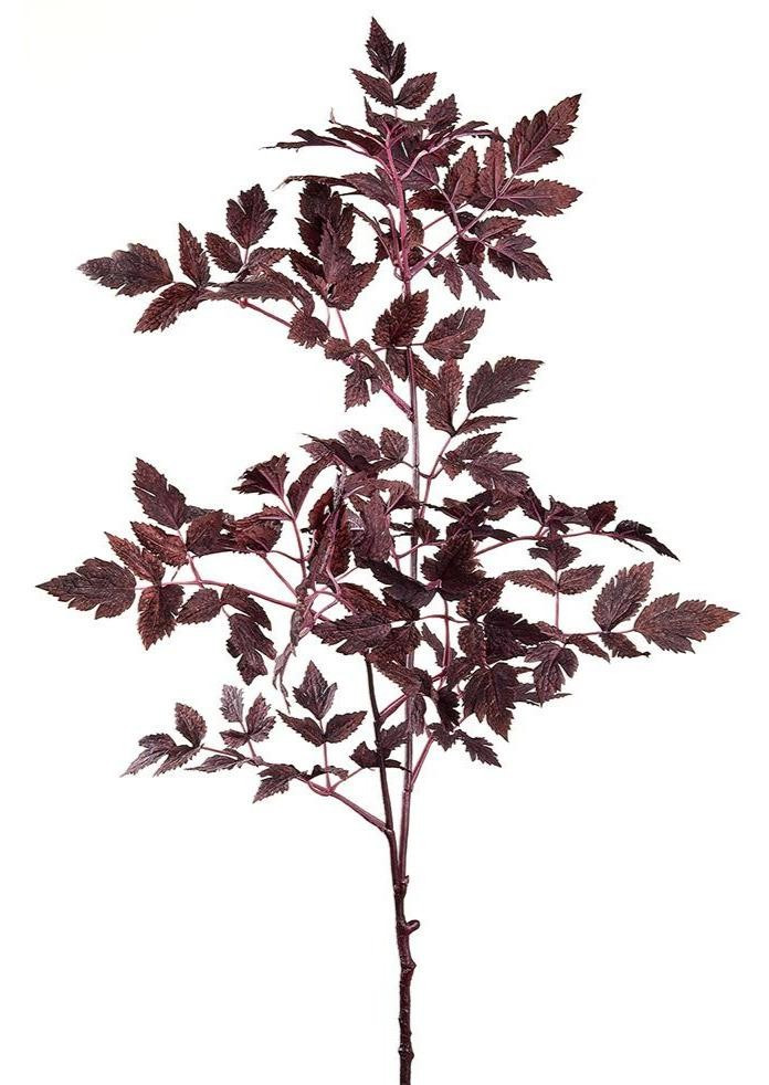 Plum Purple Fake Cimicifuga Ramosa Fall Leaves - 31" | Afloral (US)