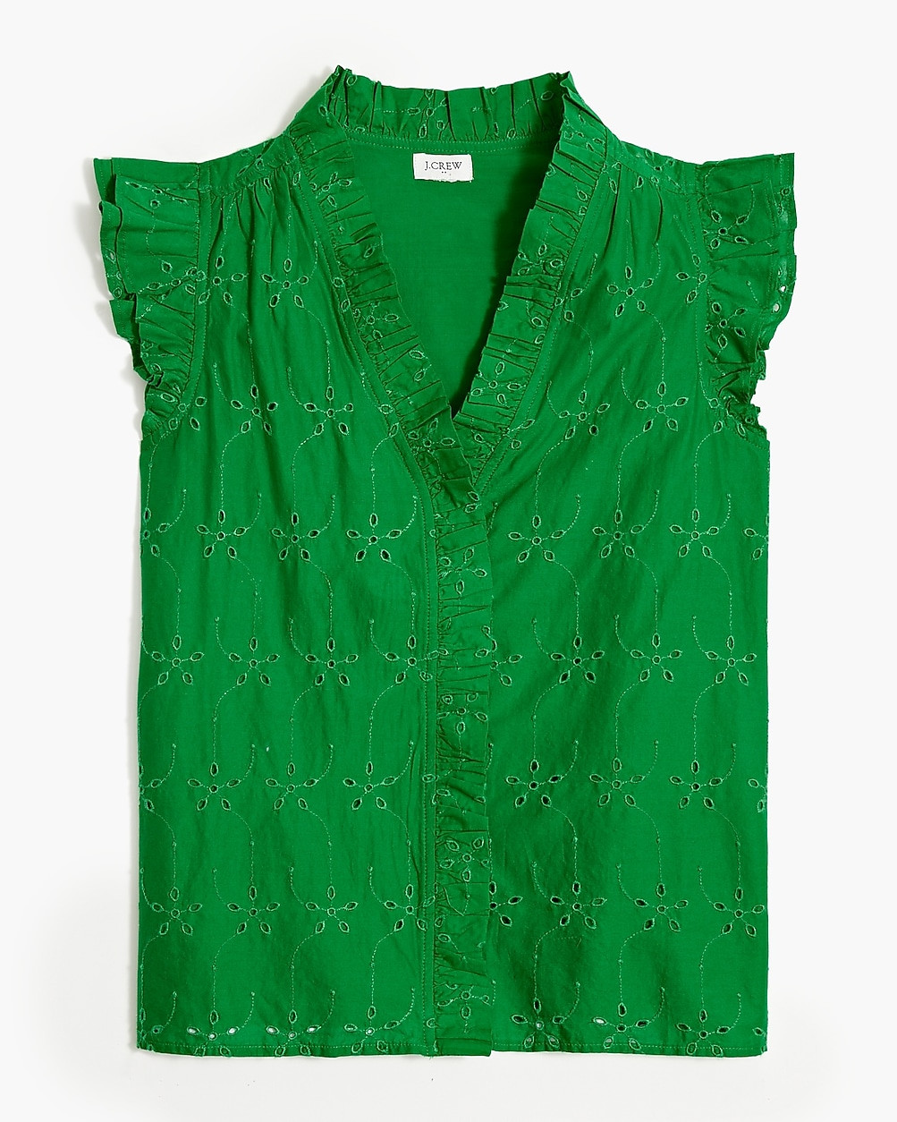 Sleeveless ruffle eyelet top | J.Crew Factory