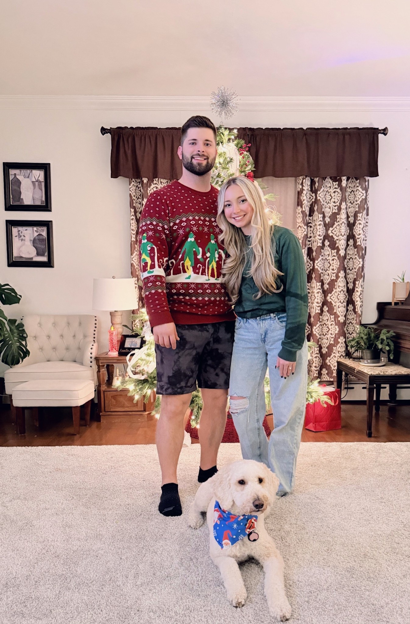 our Christmas Day outfits :) obsessed with my green grinch sweater!! #targetfinds 

#LTKootd #LTKSeasonal