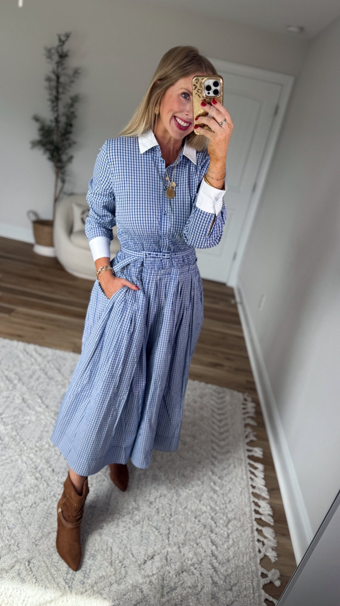Weekend Walmart Wins try-on
Mini plaid shirtdress- small

#LTKootd