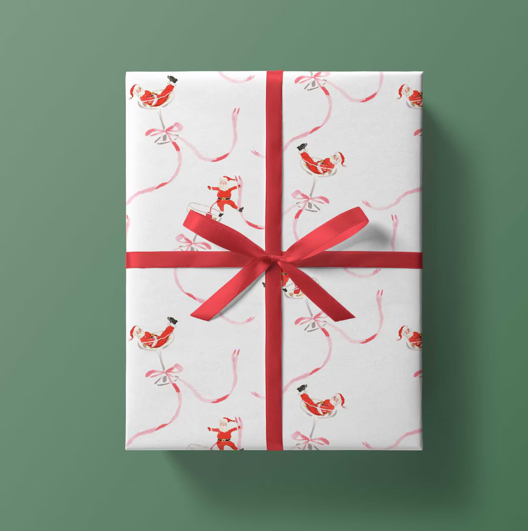 Holiday Wrap: Bubbly Claus christmas Holiday Birthday Gift - Etsy | Etsy (US)