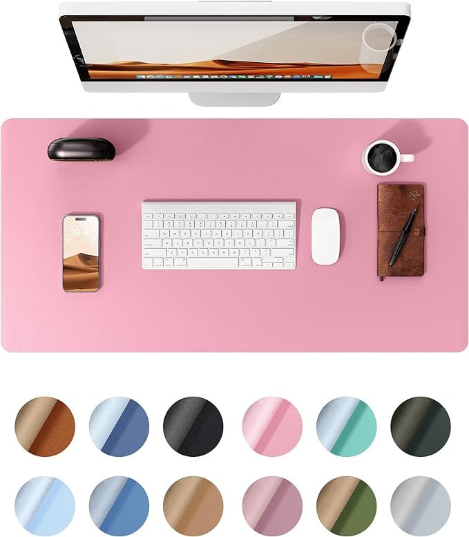 YSAGi Leather Desk Pad Protector, Office Desk Mat, Large Mouse Pad, Non-Slip PU Leather Desk Blot... | Amazon (US)