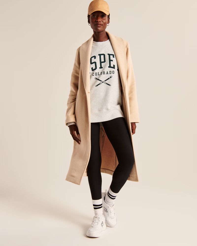 Women's Boyfriend Crew Graphic Sweatshirt | Women's Tops | Abercrombie.com | Abercrombie & Fitch (US)