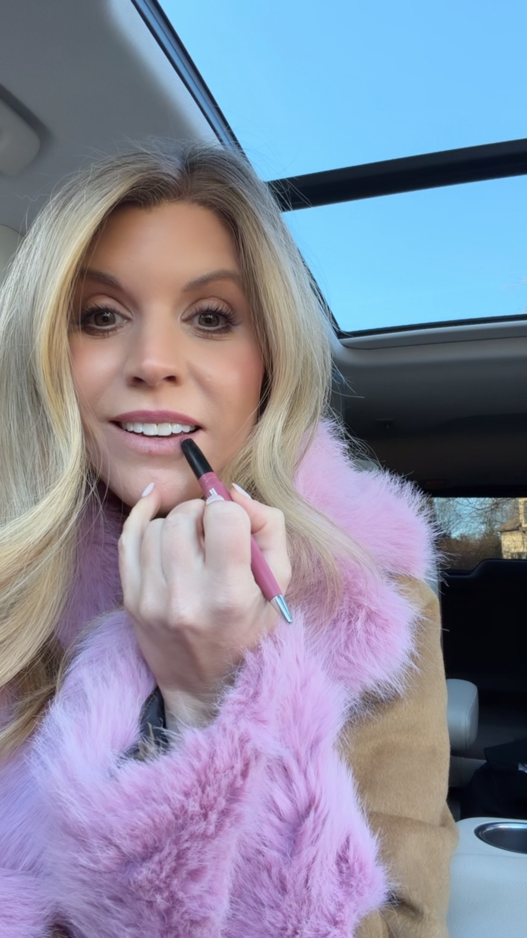 Here’s the lip combo I was wearing from my little chat in the car! 
Lip Crayon color “mauve matte"
Lip Gloss color “lavender savage"

#LTKBeauty #LTKgrwm #LTKOver40