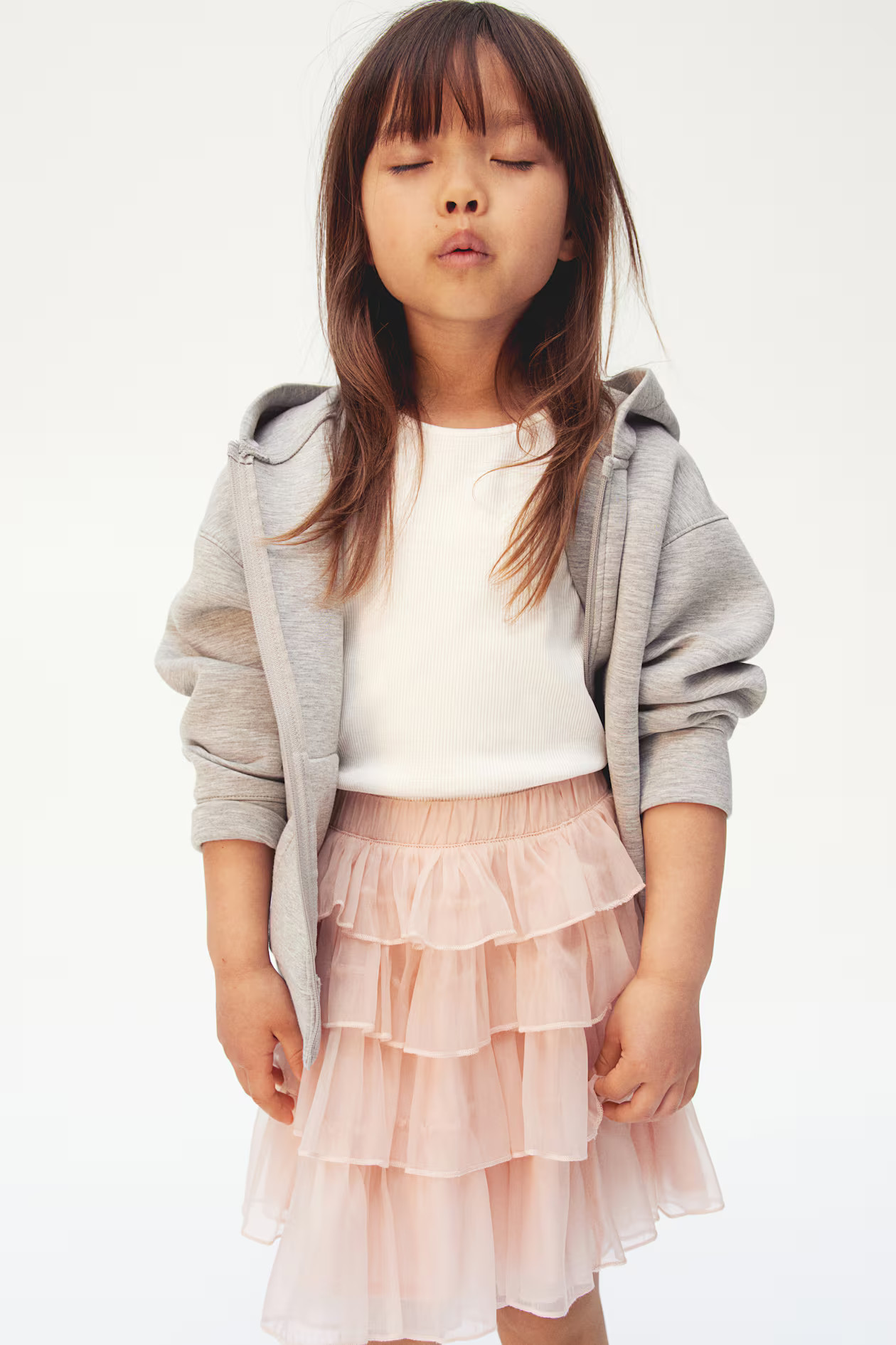 Flounced organza skirt | H&M (UK, MY, IN, SG, PH, TW, HK)