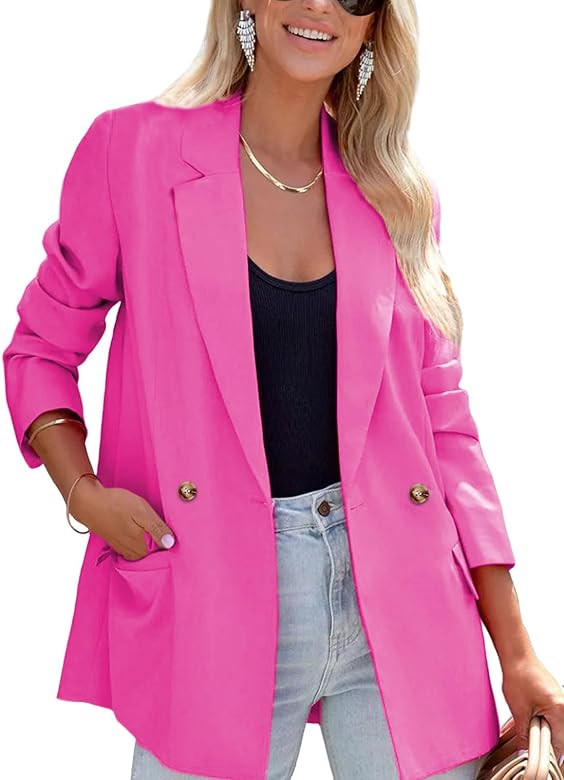 ARTFREE Womens Casual Blazer Button Lapel Long Sleeve Work Business Fashion Blazers Jackets Outfi... | Amazon (US)
