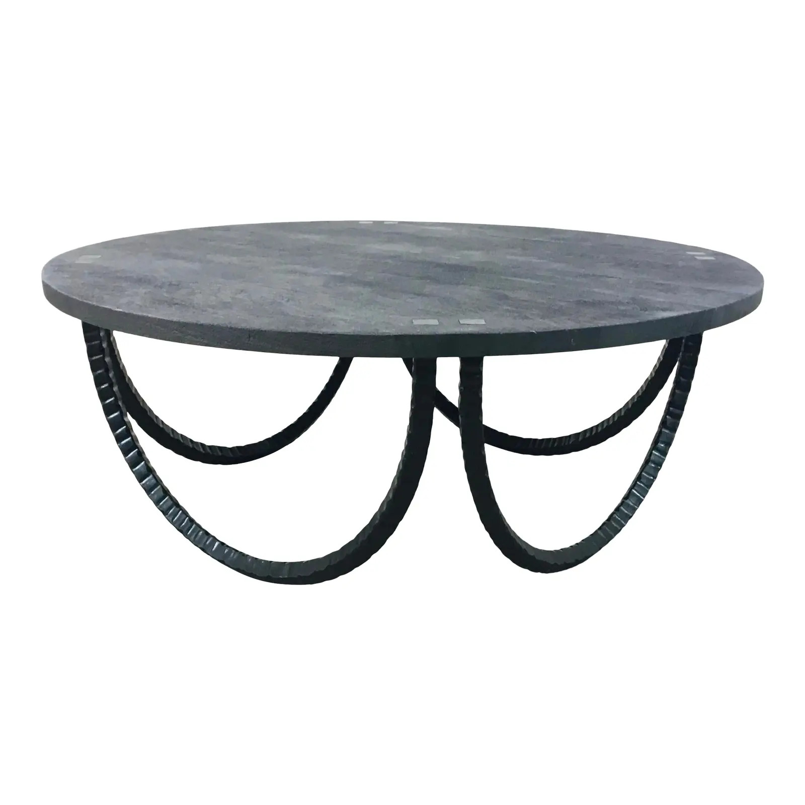 Arteriors Industrial Modern Oak and Iron Burke Coffee Table | Chairish