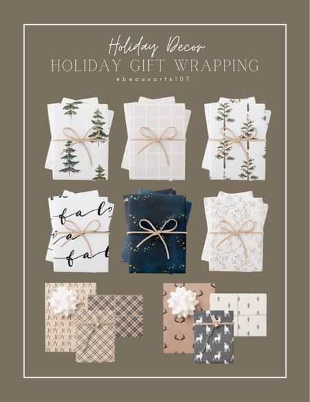 Shop these beautiful wrapping paper for the holidays  

#LTKHoliday #LTKfindsunder50 #LTKGiftGuide