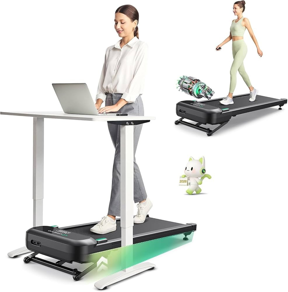 UREVO Auto Incline Walking Pad with AI App, Brushless Quiet Motorized Treadmill for Apartments, 9... | Amazon (US)