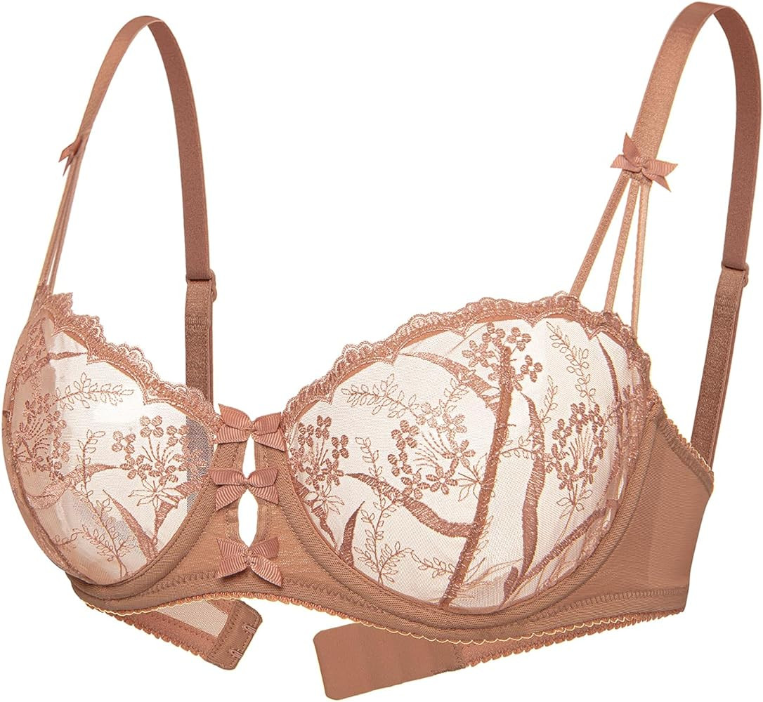 Mirry Women's Floral Lace Full Coverage Bra Non-Padded Underwire Sexy Lace Bras for Women | Amazon (CA)