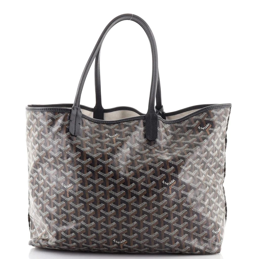 Goyard Saint Louis Tote Coated Canvas PM Black 1608581 | Rebag