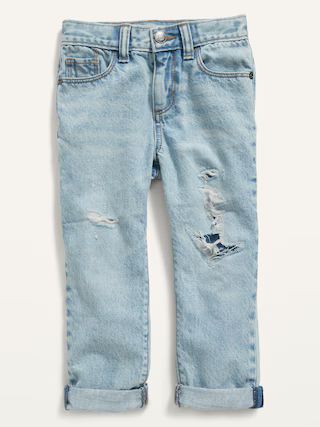 Unisex Loose Non-Stretch Ripped Jeans for Toddler | Old Navy (US)