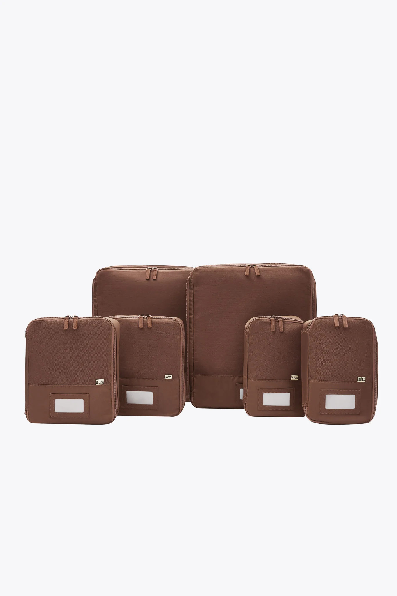 BÉIS 'The Compression Packing Cubes 6 pc' in Maple - 6 Piece Set Of Packing Compression Bags For... | BÉIS Travel