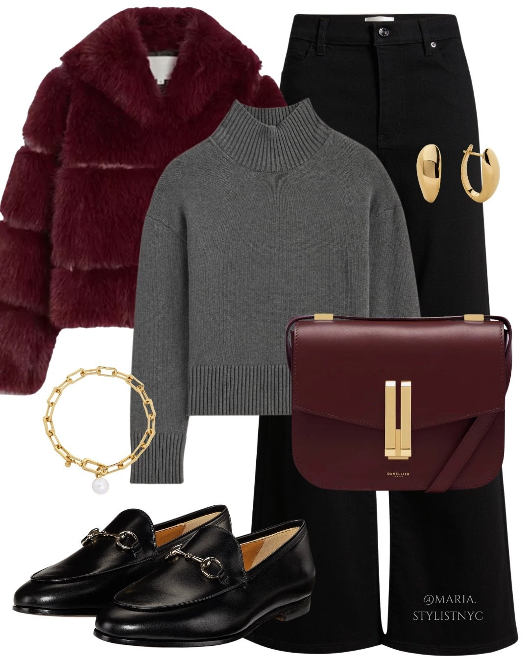 Burgundy Season ♥️✨
Faux Fur Coat + Sweater + Black Jeans + Loafers 

#LTKSeasonal #LTKStyleTip #LTKShoeCrush