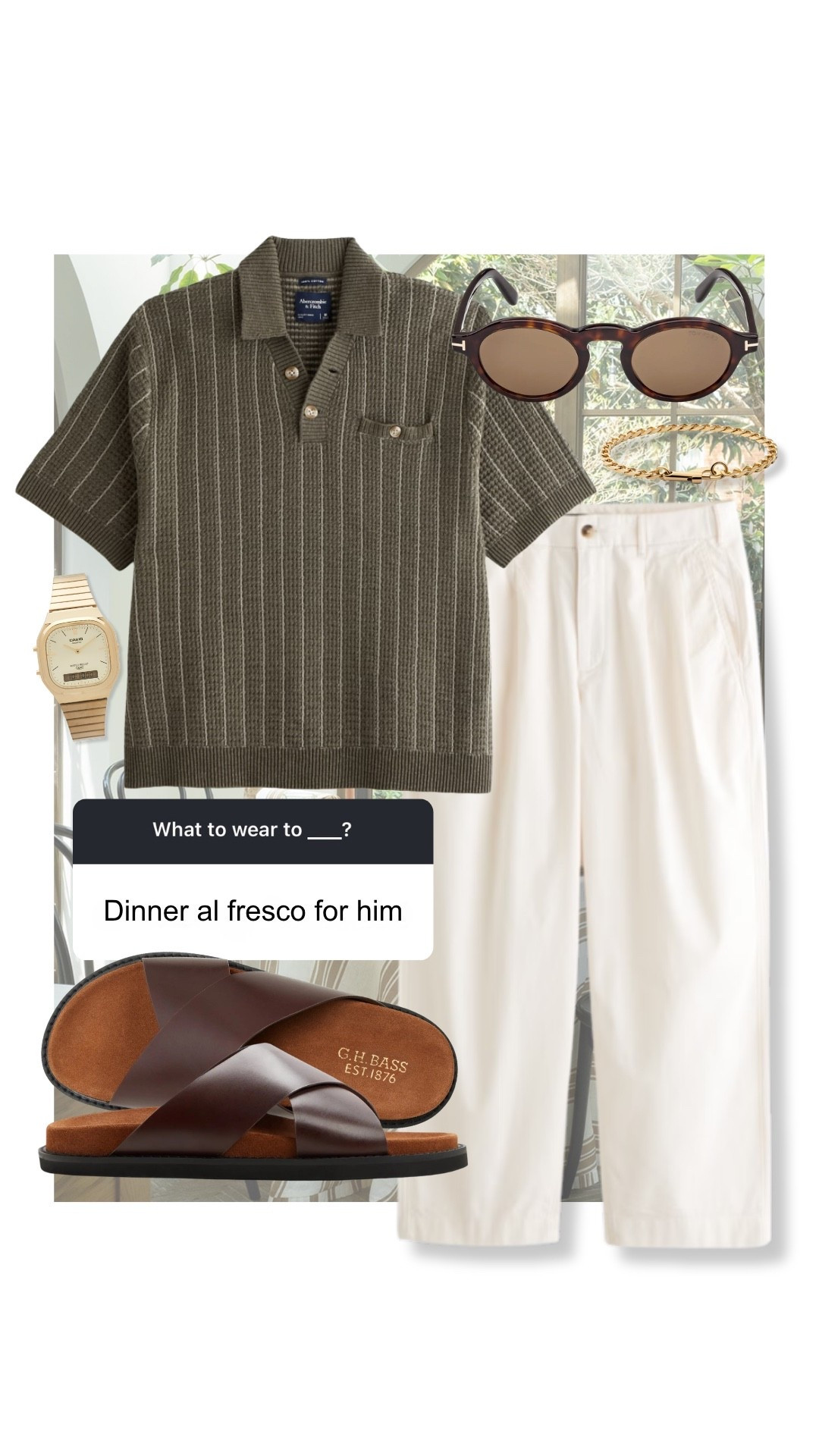 What he should wear - dinner al fresco! #kathleenpost

Outfits for dudes, Father’s Day outfit Inspo, outfits for him, summer looks for him, travel outfits for him

#LTKootd #LTKMens #LTKSeasonal