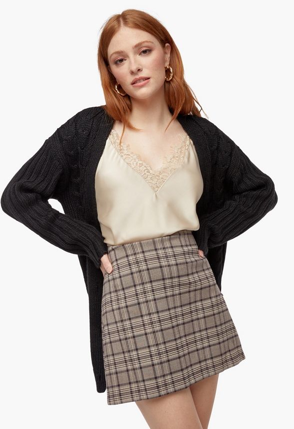 Plaid Aline Skirt | JustFab