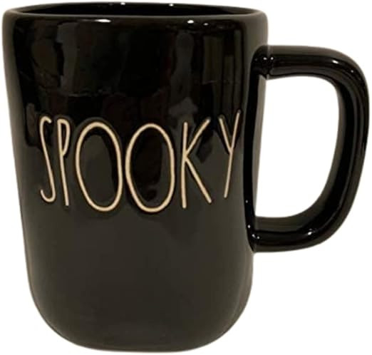 Rae Dunn SPOOKY Mug - Halloween - allside black ceramic | Amazon (US)