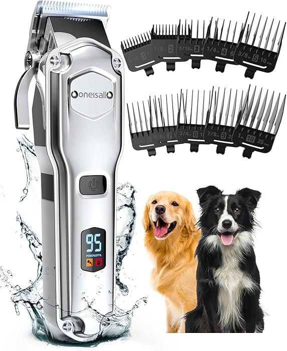 oneisall Dog Clippers for Grooming for Thick Heavy Coats/Low Noise Rechargeable Cordless Pet Shav... | Amazon (US)