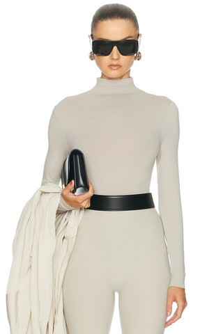 Wolford Shaping Bodysuit in Sandstone - Grey. Size XS (also in S, M, L). | FWRD 