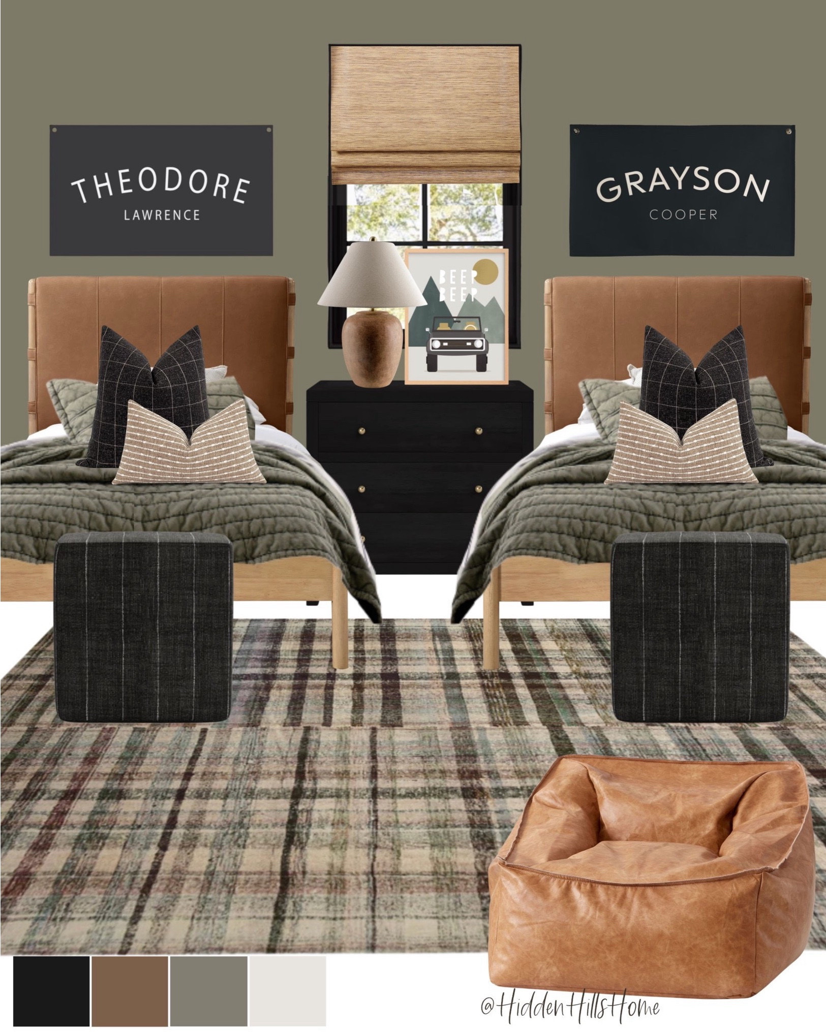 Boys bedroom, shared kids room decor ideas, boys room design, shared sibling bedroom mood board, green home decor kids room #boys

#LTKHome #LTKSaleAlert #LTKKids