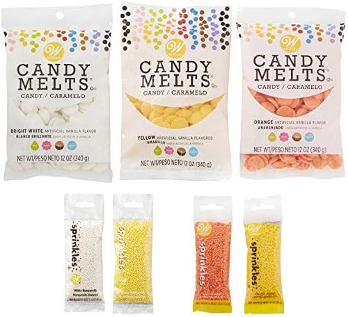 Wilton Autumn Orange, Yellow and White Candy Bark Set, 7-Piece | Amazon (US)