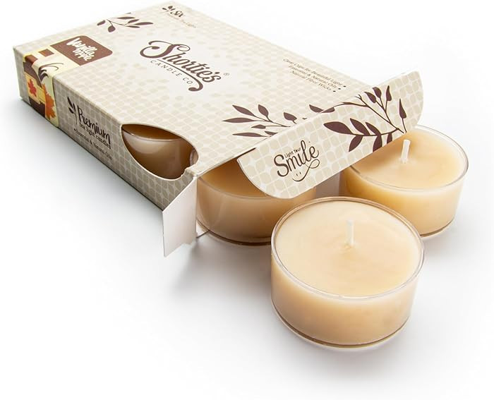 Vanilla Maple Premium Tealight Candles - Highly Scented with Essential Oils - 6 Beige Tea Lights ... | Amazon (US)