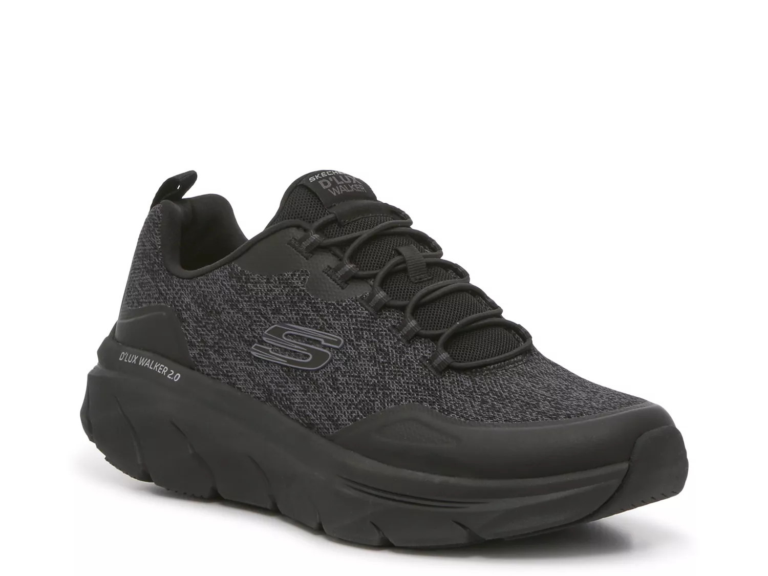 Skechers Wide Width Relaxed Fit D'Lux Walker 2.0 Sneaker | Men's | Black/Grey | Size 11.5 | Sneakers | DSW